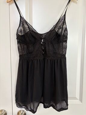 Black Lace Babydoll Chemise Nightie